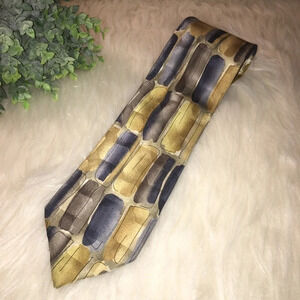 J. GARICA “Wired Crossroads” Gold Mens Neck Tie